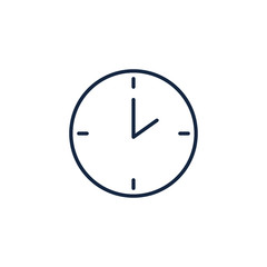 Time and clock line icon,vector illustration