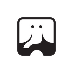 head of Elephant Logo Design vector element illustration
