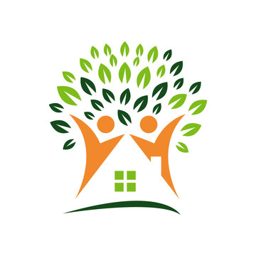 nursing home logo design home care elderly logo vector illustrations