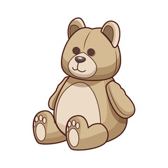 teddy bear icon, colorful design