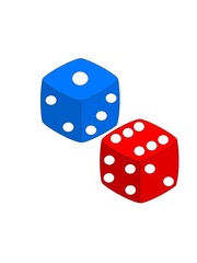 dices on white background