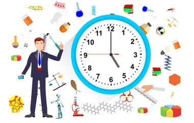 Concept time management, Mtime and money management. Business schedule,  financial investments  Time management planning, clock
