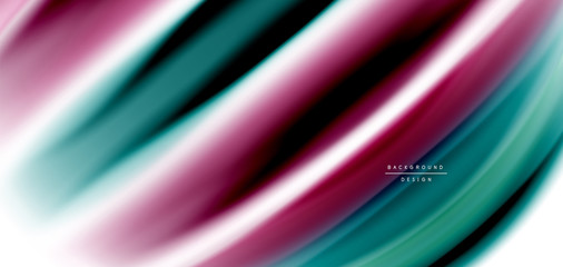 Silk smooth lines on white, liquid fluid color waves. Vector Illustrations For Wallpaper, Banner, Background, Card, Book, Illustration, landing page, cover, placard, poster, banner, flyer, design