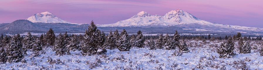 Oregon Winter Panorama near Bend Oregon
