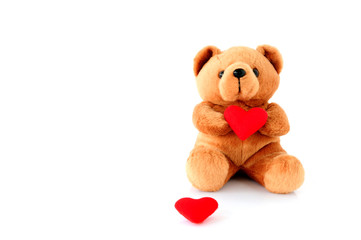 Teddy Bear Holding a heart-shaped