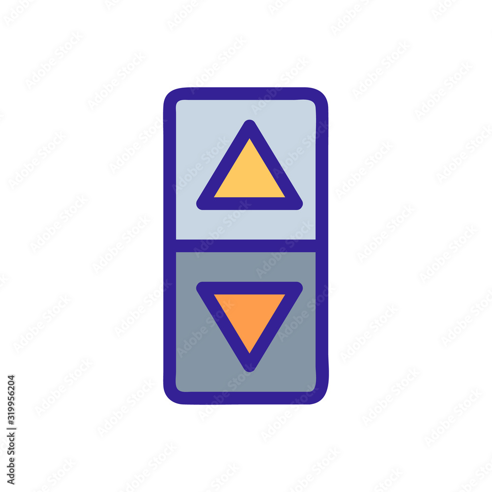 Poster the elevator button is an icon vector icon. a thin line sign. isolated contour symbol illustration