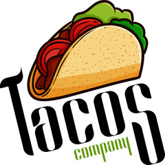 Cute and funny logo for tacos restaurant or company