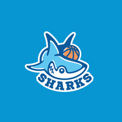Shark mascot logo