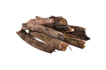 firewood isolated on white background