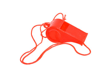 sports whistle isolated on white background