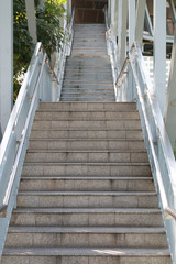 Stairs up to the sky train station