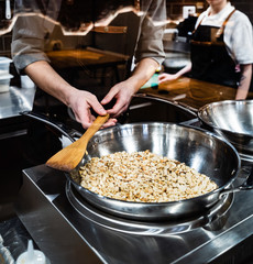 chef cooking in the restaurant