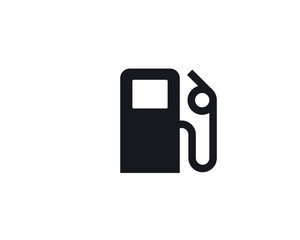 Fuel Icon. Gas station vector web icon isolated on white background, EPS 10, top view