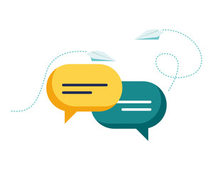 Chat. Speech bubble. Typing in a chat bubble vector web icon isolated on white background, EPS 10, top view 
