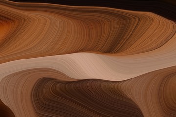 fluid artistic waves with modern waves background illustration with brown, very dark red and rosy brown color