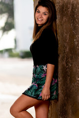 Fototapeta premium Beautiful young model with blonde hair and very sensual green eyes