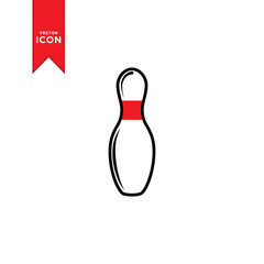 Bowling pin icon vector. Bowling game sign icon. Bowling logo illustration. Simple design style on white background.  M