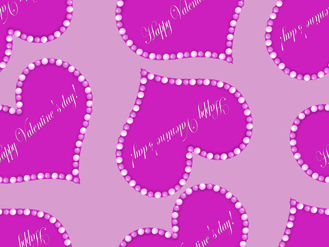 Seamless pattern with feulette hearts for Valentine's Day.
