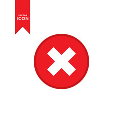Close mark icon vector. Cancel icon symbol illustration. Simple design on white background.