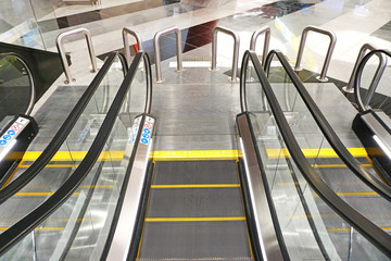 escalators at the airport