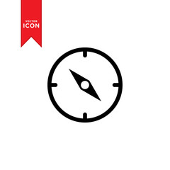 Compass icon vector. Simple design on white background.