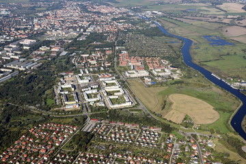 Greifswald, Blick vom Osten audf die Hansestadt 2014