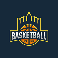 Basketball city logo emblem. Basketball Team Sport Logo	