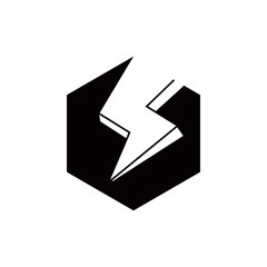 Thunders vector symbol. Thunder icon.
