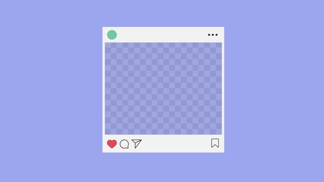 4K social media red heart, shows likes over time on a white background mock up. Animation