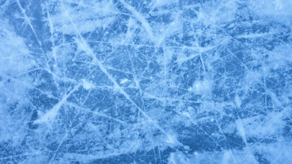 texture of the ice surface on the rink