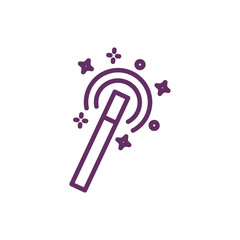 wand magic sorcery isolated icon