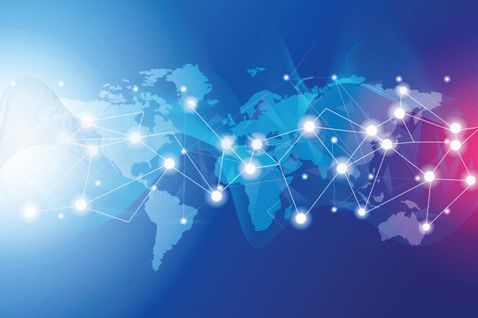Global network background. Digital illustration.