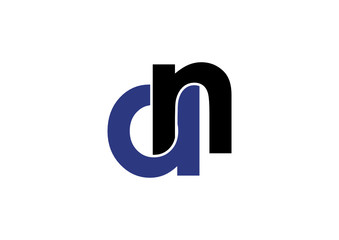 Letter AN simple logo design vector
