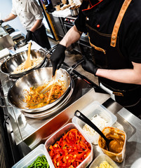 chef cooking in the restaurant