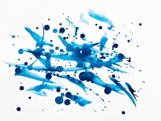 blue watercolor background, shades of blue.Abstract blue color texture background.