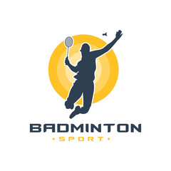 Men's badminton sports logo