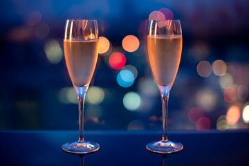 two glasses of champagne