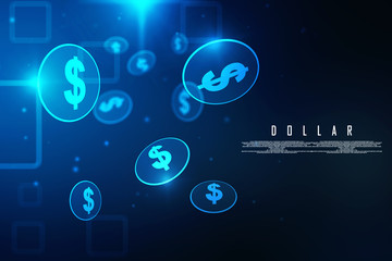 2d rendering usd Dollar symbol 
