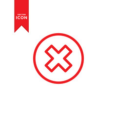 Fototapeta premium Close mark icon vector. Cancel icon symbol illustration. Simple design on white background.