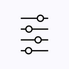 equalizer icon thin line isolated