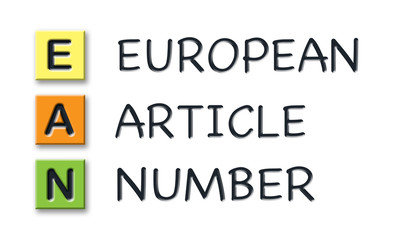 EAN initials in colored 3d cubes with meaning
