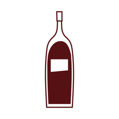 wine bottle drink isolated icon