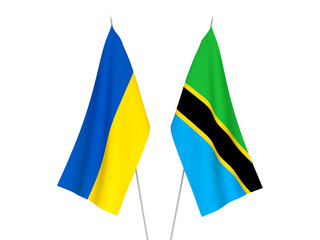 Ukraine and Tanzania flags