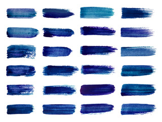 Abstract watercolor brush strokes isolated on white, creative illustration,fashion background. Vector illustration