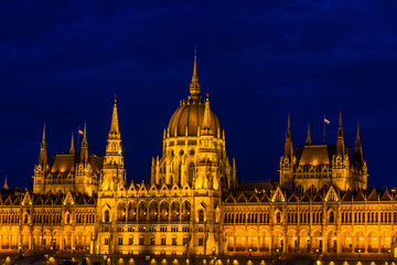 Fototapeta na wymiar Hungarian Parliament Building at night.