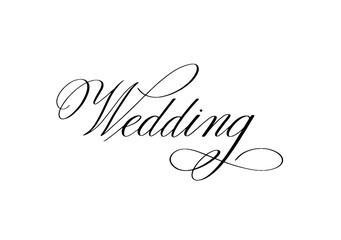 Wedding vintage pen calligraphy romantic ink word