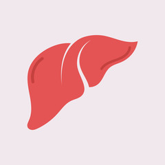 Liver Icon Flat logo Style Organs Of The Human template Design