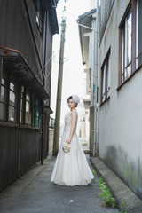 Obraz premium 街角の花嫁