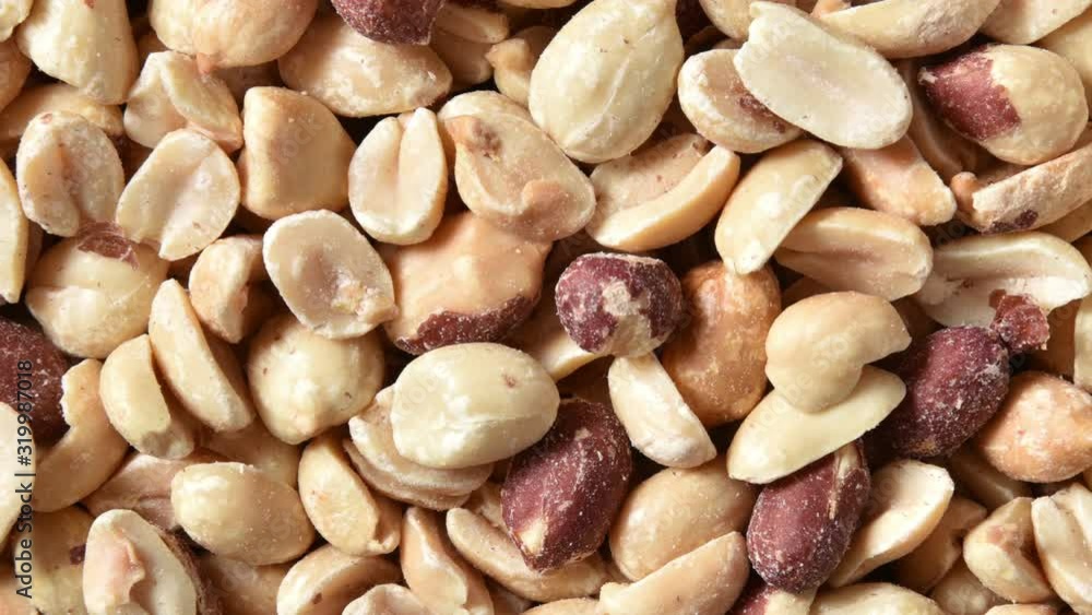 Canvas Prints overhead view of blanched peanuts rotating