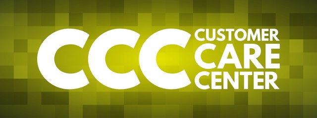 CCC - Customer Care Center acronym, business concept background